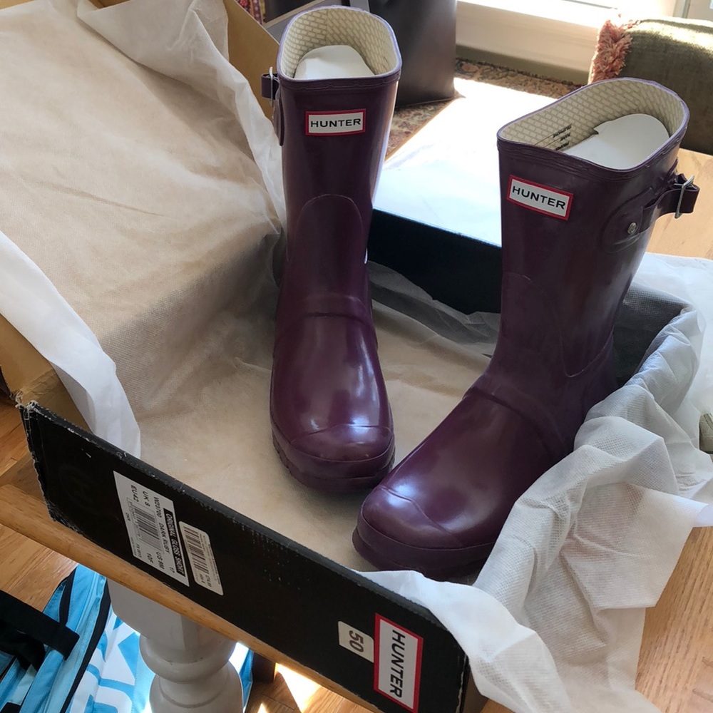 Original Hunter short gloss rain boots